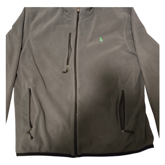 Polo Ralph Lauren Performance Fleece Jacket Gray Full Zip Men's Large - Picture 4 of 6